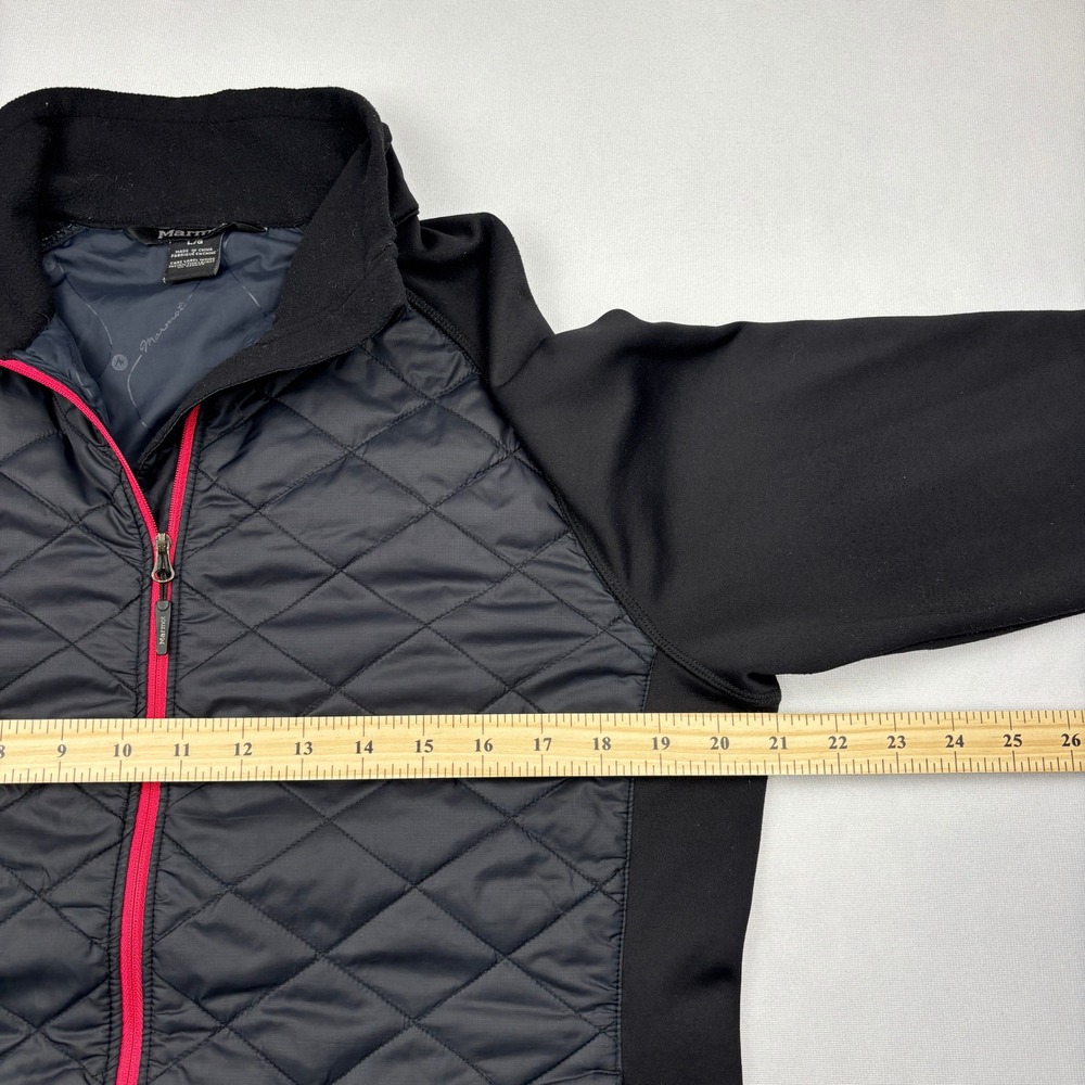 Marmot Variant Jacket Womens Large Black Pink Quilted Hybrid Fleece Full Zip - Picture 4 of 8